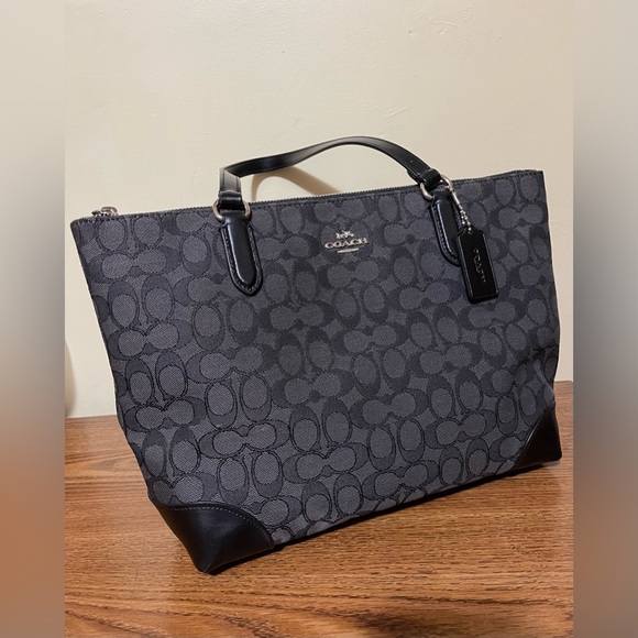 Coach Zip Top Tote In Signature Jacquard - Picture 3 of 7